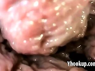 Camera inside vagina showing cum _